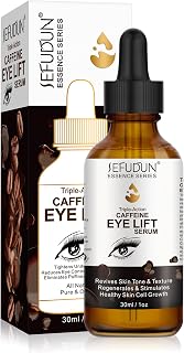 P-Beauty 1x Eye Serum with Caffeine, Collagen and Hyaluronic Acid 1 fl oz | Anti-ageing Eye Cream for Dark Circles, Bags & Swelling - Vitamin A C E, Moisturizer, Vegan, Eye Care