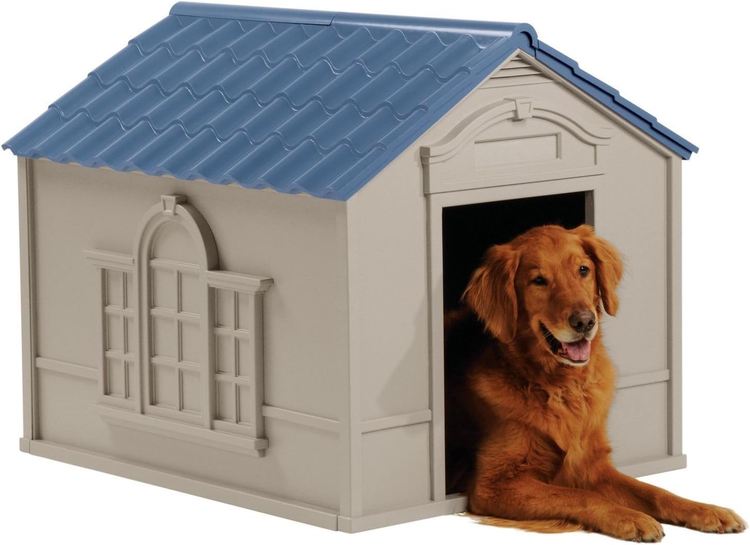 Outdoor Dog House Pet Puppy Room Suncast Large Doghouse Bed Shelter L by Pet Heaven