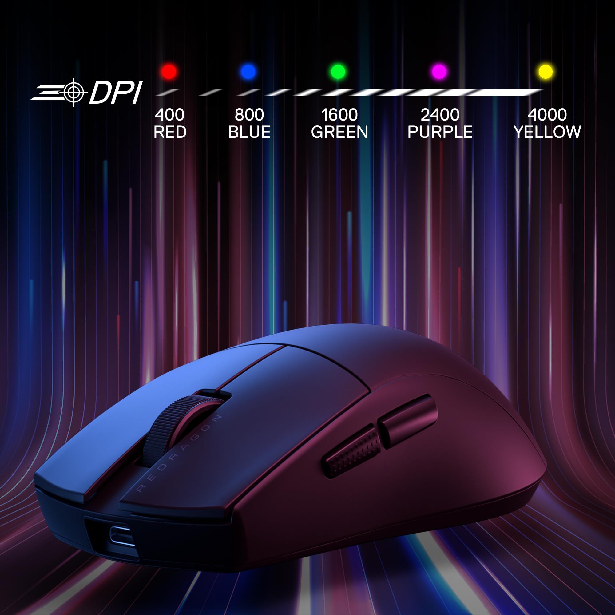 Snapklik.com : M916 LIT Wireless Gaming Mouse, 49G Ultra-Light 1K DPI ...
