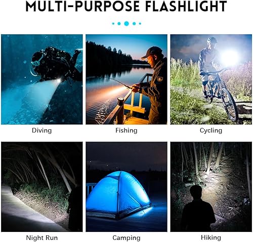 Miniatura 8 de Wurkkos WK20S - Linterna de buceo de 2000 lúmenes, 363M de largo alcance, SST40, LED 90CRI, 5000 K, IPX8, impermeable, linterna subacuática, luz de