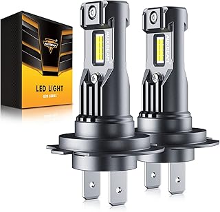 Auxbeam 2023 Q20 Series H7 LED Headlight Bulb, 500% Brighter 80W LED Bulb, 1:1 Same OEM Size H7 LED Bulbs for Hi/Lo Beam, 99% Canbus Ready, 55000Hrs Lifespan, Halogen Replacement, Pack of 2