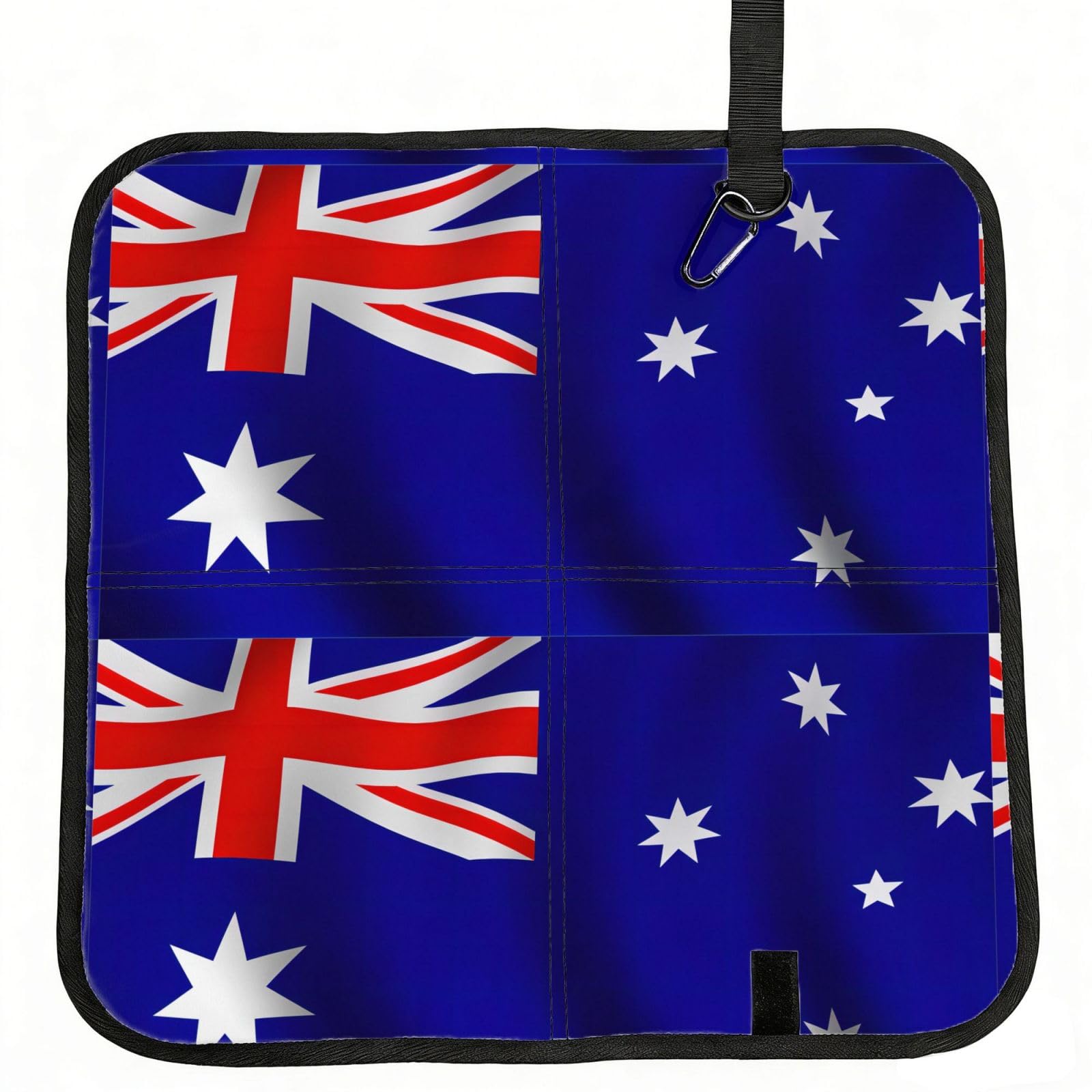 OKFSTY Australian Flag Print Fold Away Seat Cushion Portable Outdoor Pad Polyester Bleacher Bench Mat Travel Picnic Pad