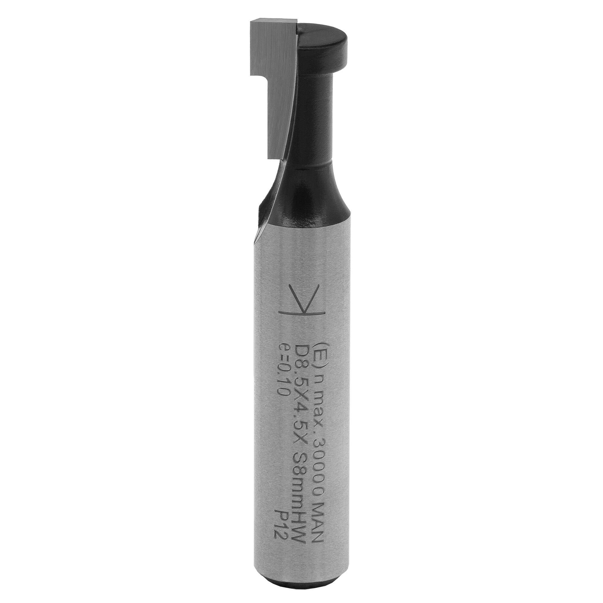 ENT 17735 T-Nutfräser M5 HW, Schaft (S) 8 mm, Durchmesser (D1) 8,5 mm, D2 5,6 mm, NL1 7,0 mm, NL2 4,5 mm, Z1