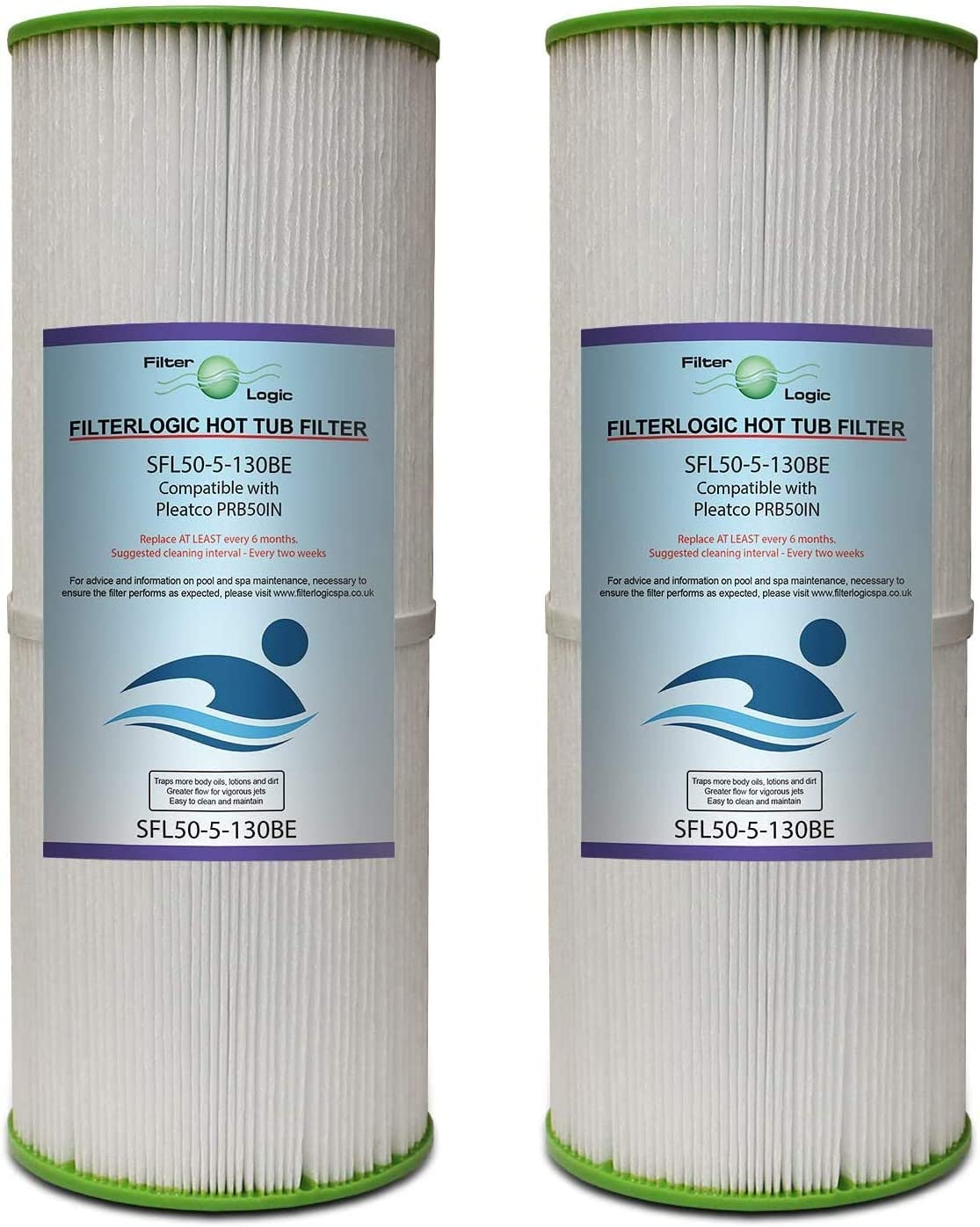 Cartouche filtrante pour spa Filterlogic SFL50-5-13OBE, pack de 2 pour piscine