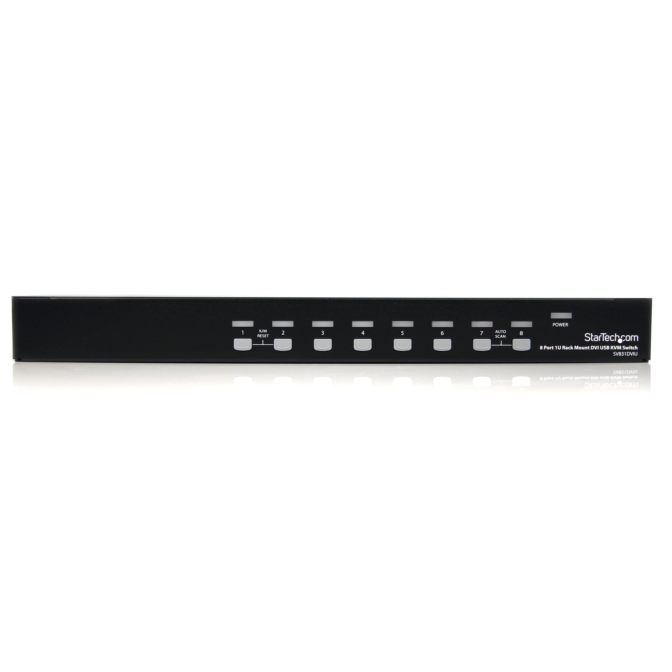 StarTech Switch KVM DVI USB 8 Porte, Montabile a Rack 1U, fino a 1920x1200 | Staffe per Armadio Rack 19 pollici Incluse, Ideale per Sale Server e Data Center