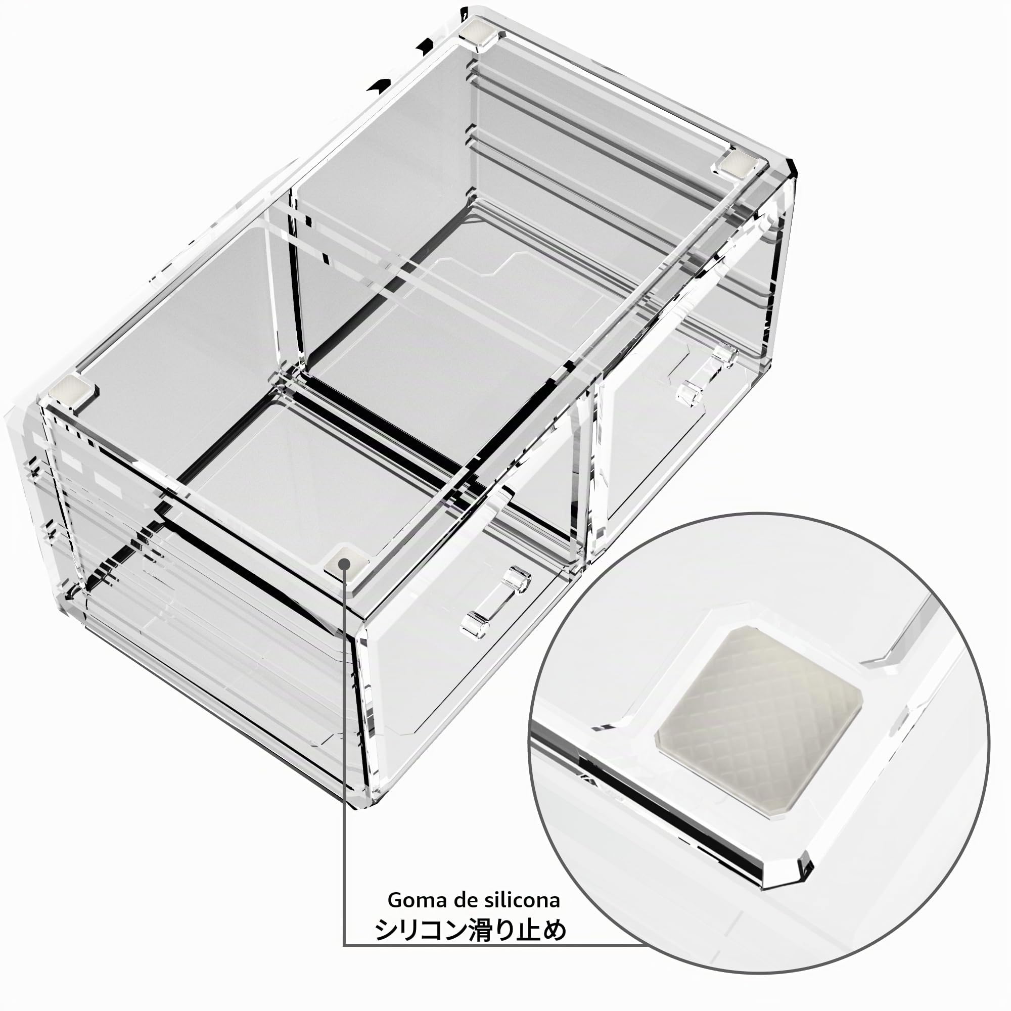 READAEER Organizador de cosméticos de maquillaje con cajones de almacenamiento con 6 cajones, 3 piezas, combinados y apilados libremente.