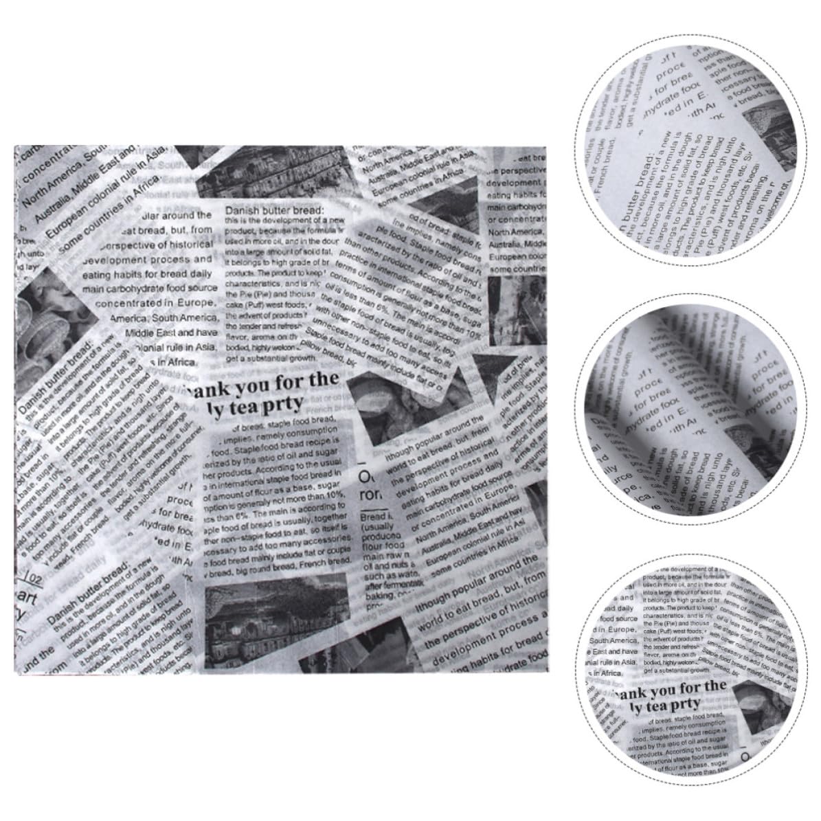Operitacx Papel para Hornear Blanco de 500 Piezas, Resistente al Aceite y Envoltura para Alimentos, Adecuado para Sandwiches y Frituras en Casa