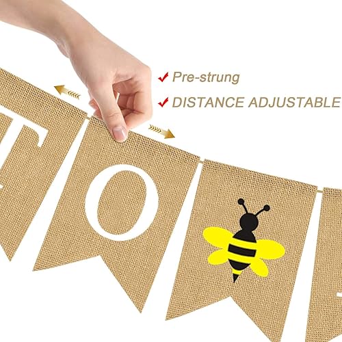 Miniatura 3 de Cartel de arpillera de yute para mamá y abejorro, tema de abejorro para niño, niña, baby shower, decoración de fiesta