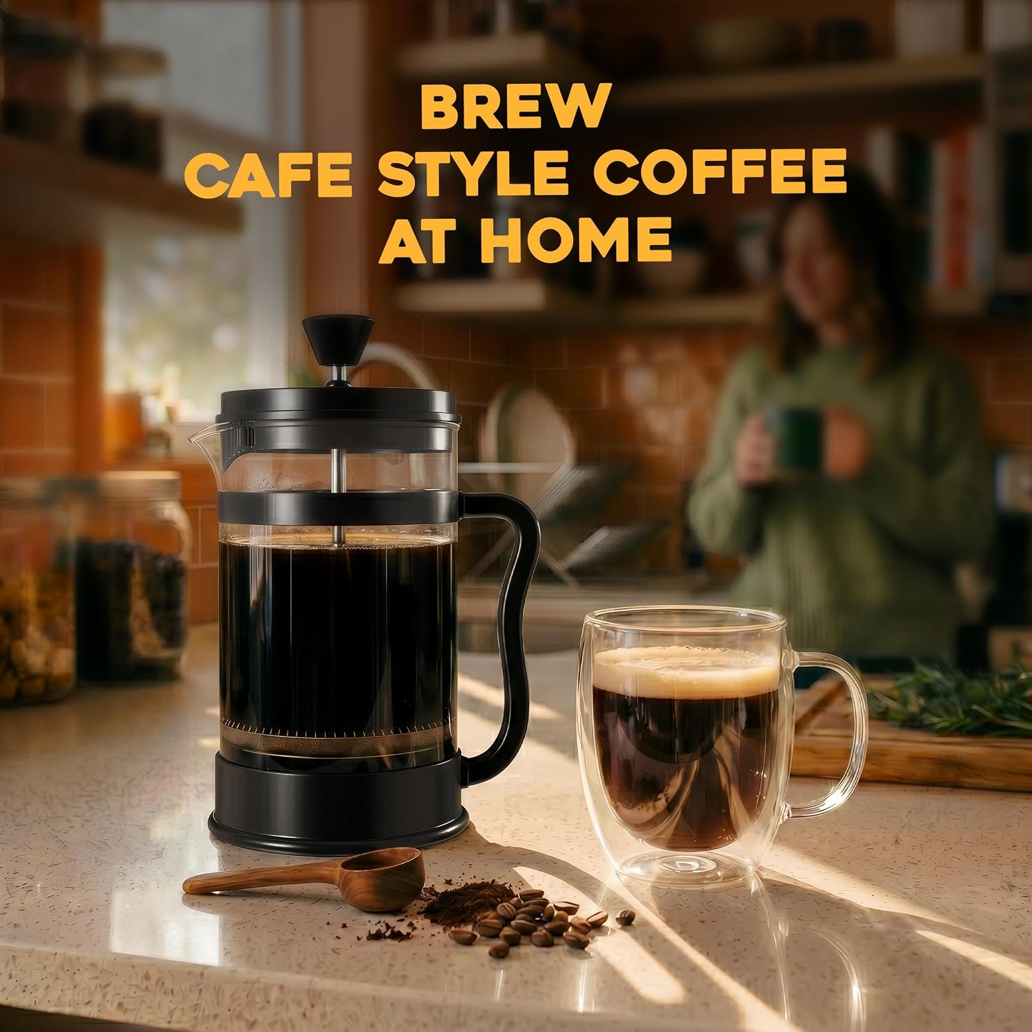 French Coffee Press - Rich Coffee & Tea Maker -7 French Coffee Press - Rich Coffee & Tea Maker -7