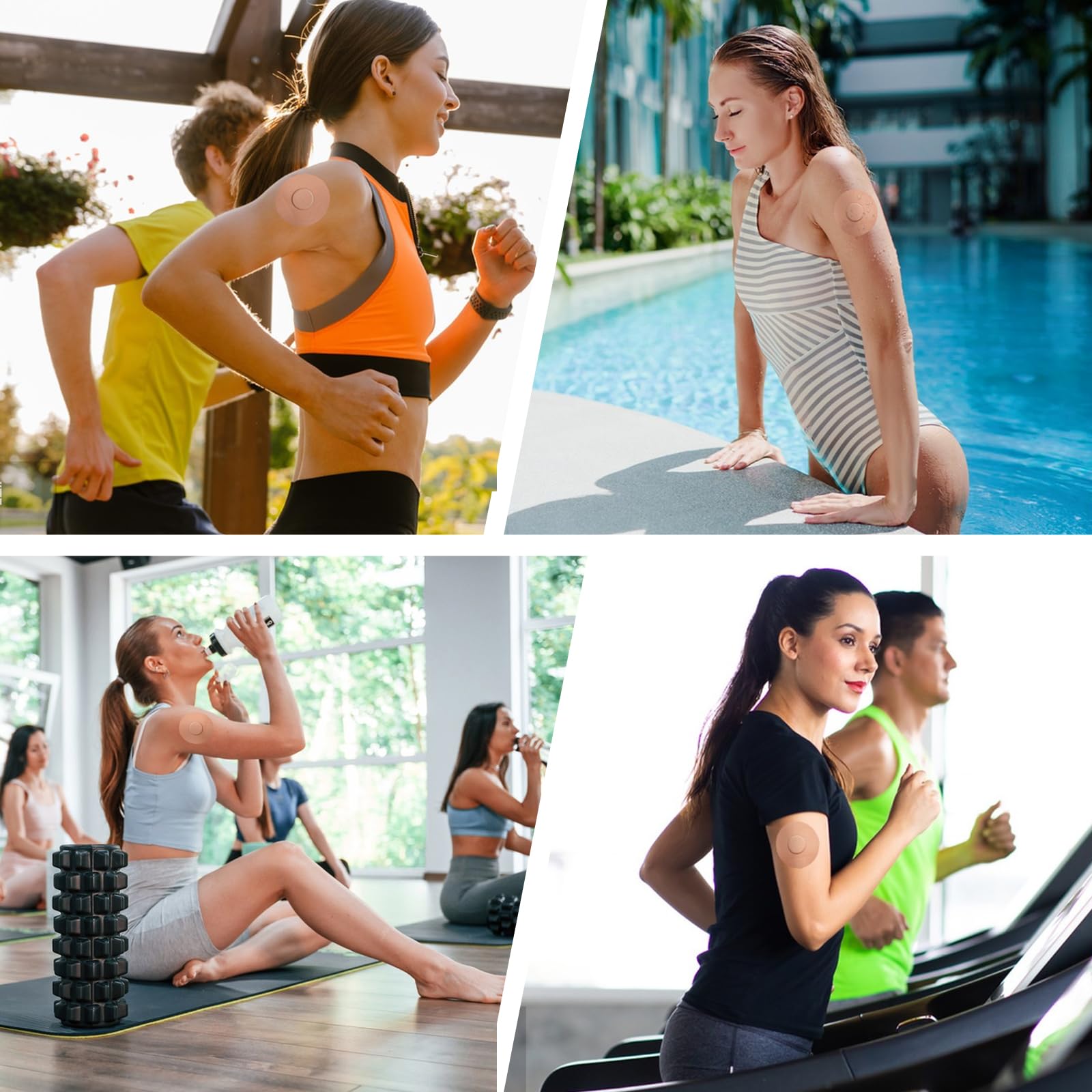 50 Pezzi Cerotti Impermeabili per Freestyle Libre 1, 2 e 3 Sensore, Toppe Adesive per Sensore Libre, Patch per Sensore Freestyle per Attività Sportive