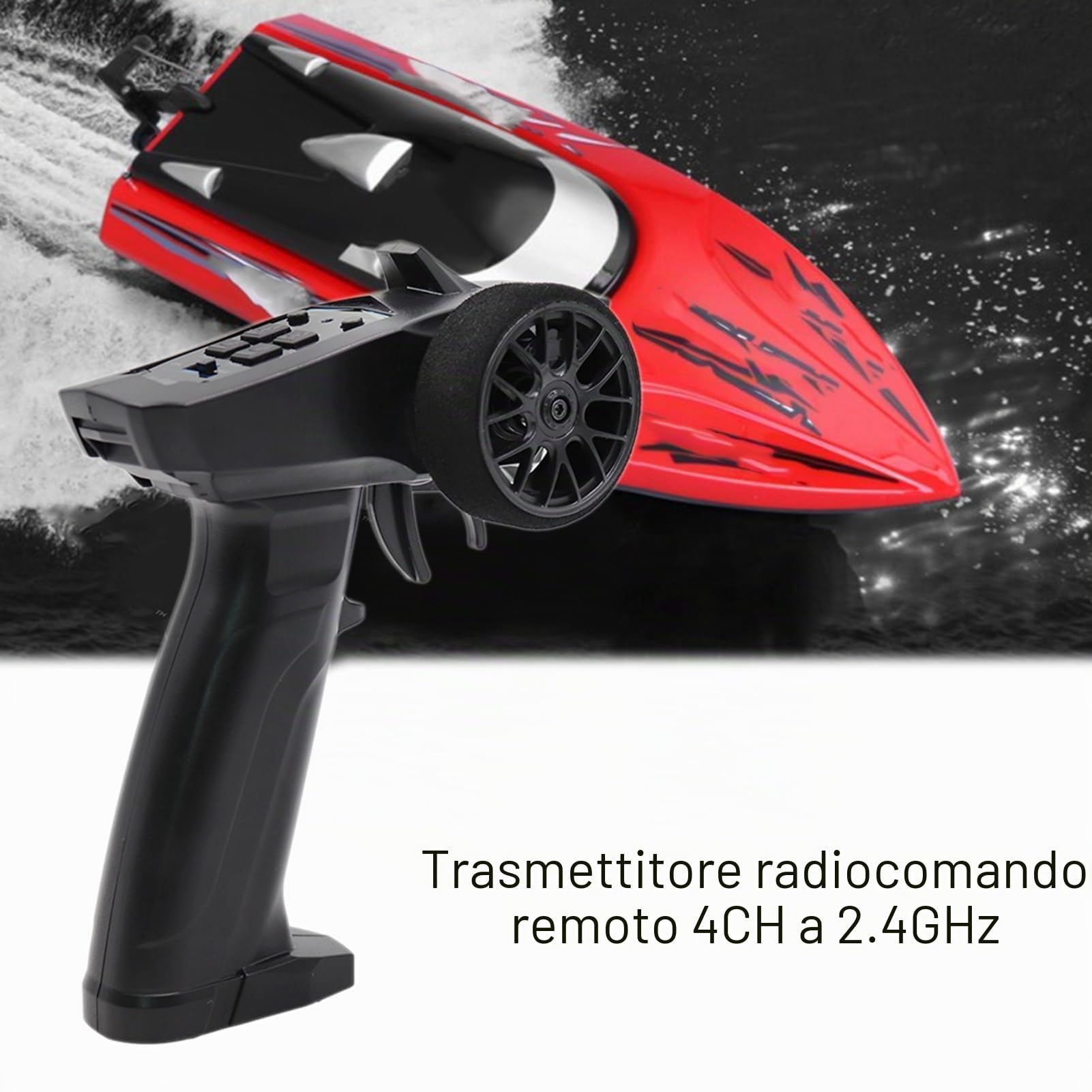 Telecomando 2.4GHz 4CH radio comando kyosho inferno neo Trasmettitore e Ricevitore Radiocomando a 4 Canali con Configurazione a Pistola, Accessorio Hélicoptères