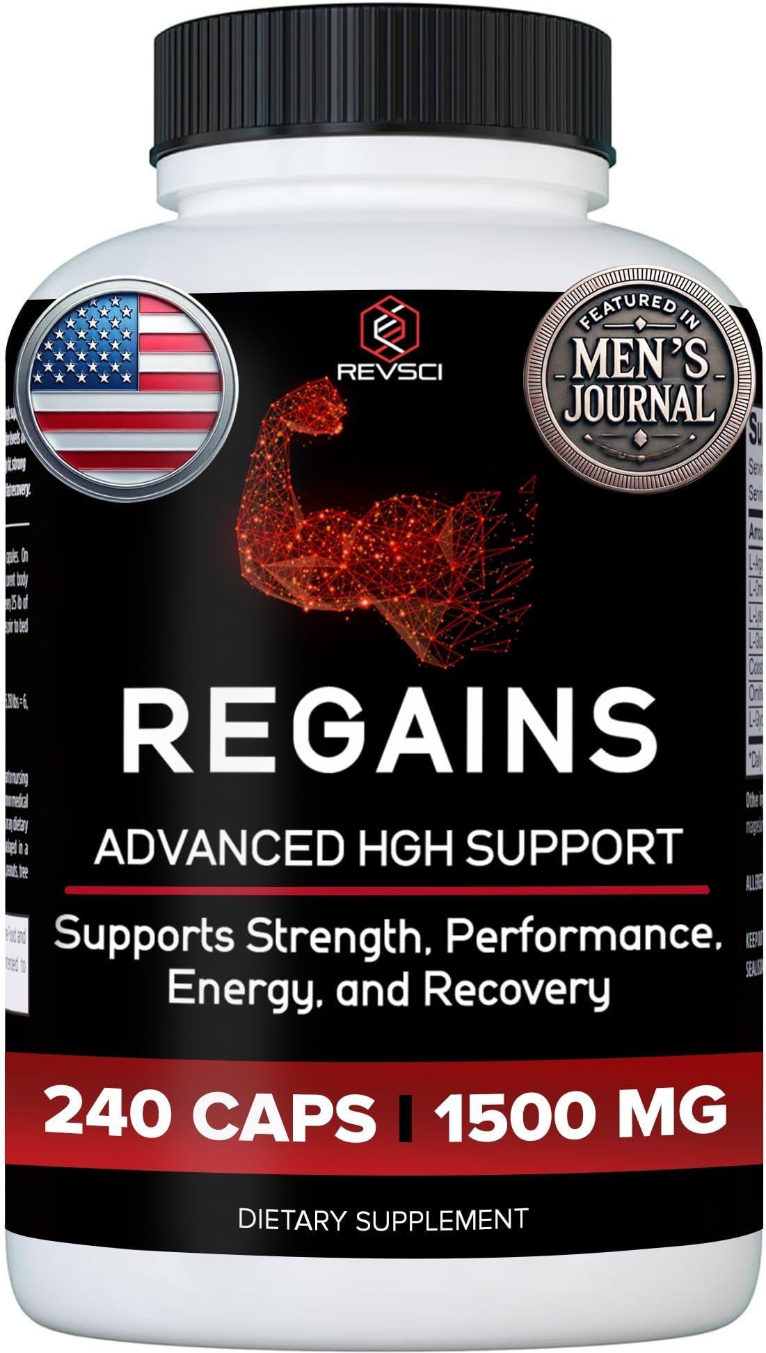 HGH Supplements for Men & Women - Regains Natural Anabolic Muscle Growth Building & Human Growth Hormone for Men, Muscle Builder for Men, Muscle Recovery Post Workout Supplement, 240 Protein Pills