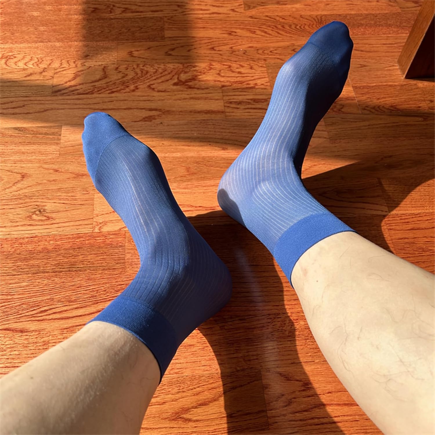Nanxson 5/10 Pairs Men's Ultra Thin Socks Sheer Casual Sock Dress Socks - Image 3