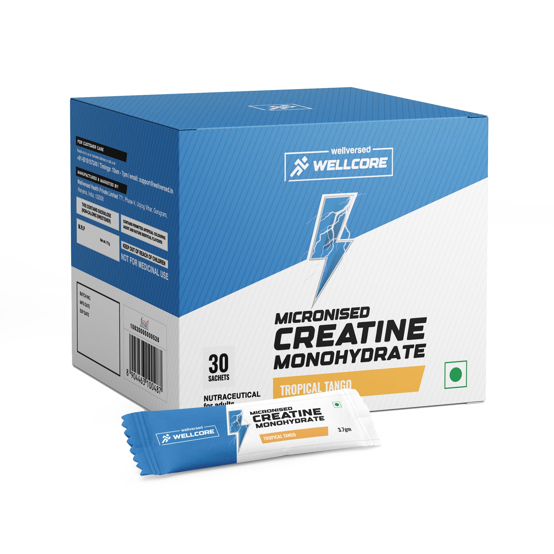 Wellcore Pure Micronised Creatine Powder (30 Sachet, Fruit Fusion) — Amazon image 17