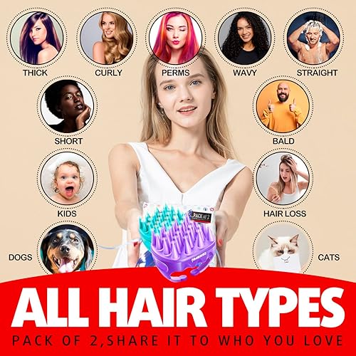 Miniatura 6 de Cbiumpro Masajeador de cuero cabelludo, cepillo de champú para el cabello, cepillo para el cuero cabelludo, limpiador para el cuero cabelludo para