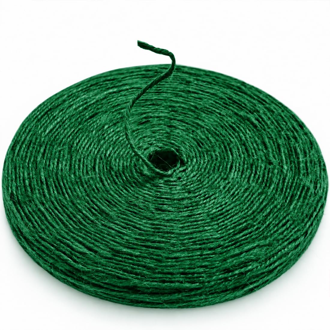 SMART&amp;CASUAL 2mm Natural Jute Twine String Thin for Craft Plant Garden Gift Wrapping Christmas Handmade Art Decoration Packing String Home Art Decoration (Green) (328 Ft (100M))