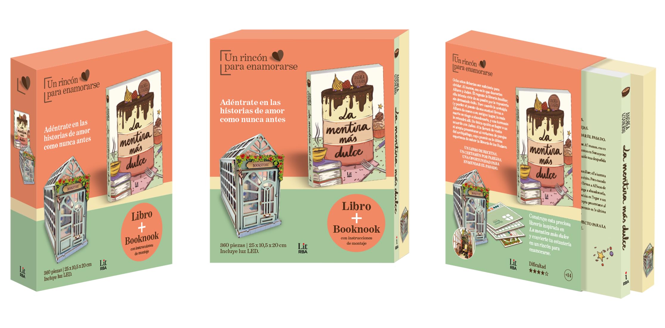 Un rincón para enamorarse: Kit Book nook librería + La mentira más dulce (RBA Lit - Romántica)