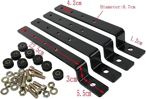 Miniatura 2 de XMT-MOTO Kit de soporte de montaje duro universal ajustable para bolsa de sillín para motocicleta Cruiser