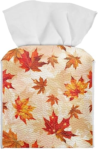 Miniatura 8 de Cubierta cuadrada para caja de pañuelosorganizador que no se cae con estrellas de mar de playa de piel sintética, soporte decorativo para caja de