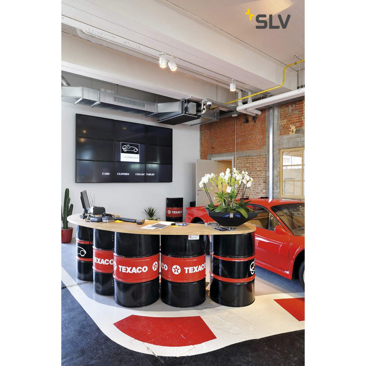 SLV Spot do systemu 3-fazowego SLV EURO SPOT/reflektor, spot LED, reflektor sufitowy, lampa sufitowa, system szynowy, oświetlenie wewnętrzne / GU10 75W biały