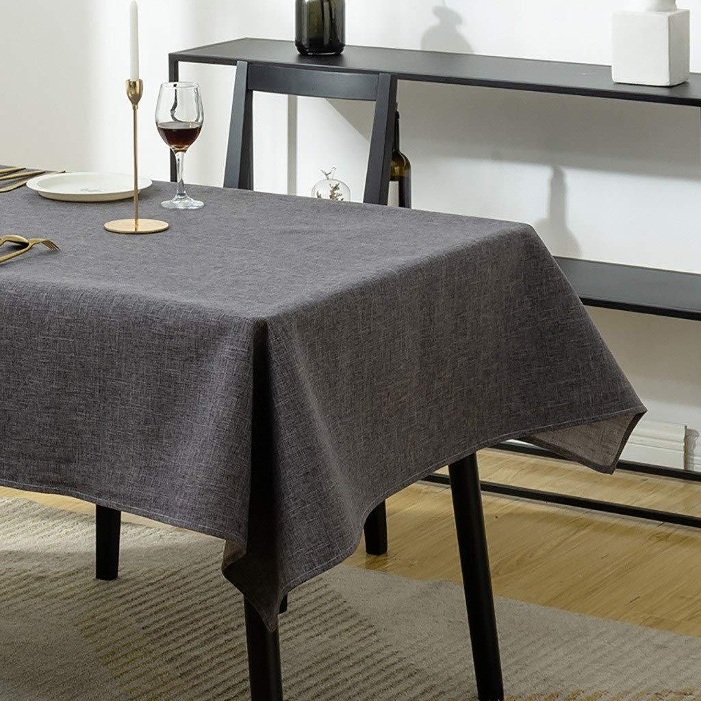 XQLSRJ Elegant and Luxurious Solid Color Cotton Tablecloth Linen Tablecloth Fabric Oil-Proof Waterproof Dust-Proof Table Cover for Kitchen Dinning Tabletop Decoration,9 Colors