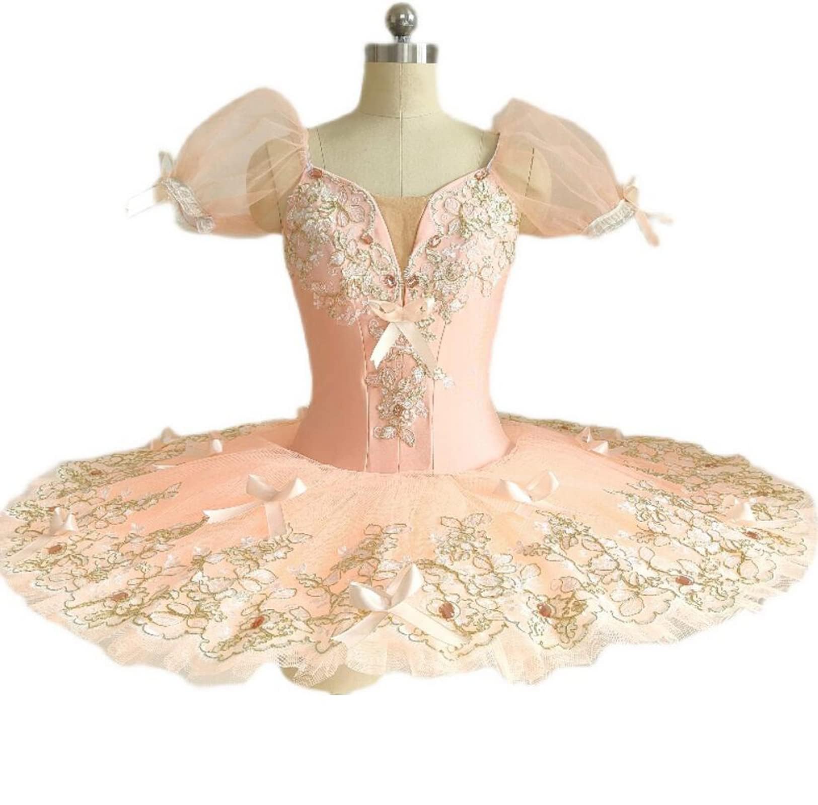 MYIESAXL Ballet Tutu Dress Womens Swan Lake Ballerina Stage Dance Competition Costume, Dance Outfit, （140）