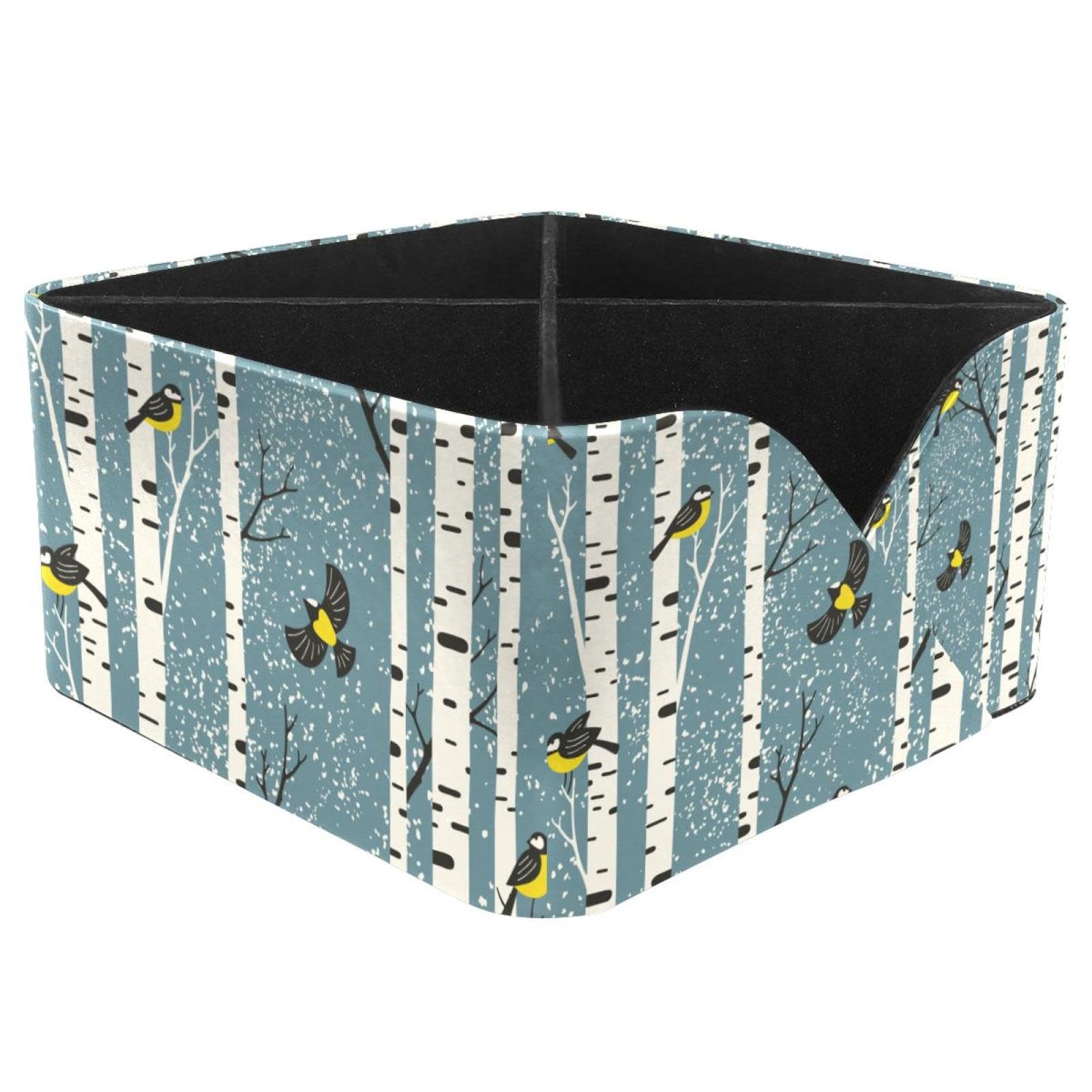 Organiseur de bureau en cuir PU un cadeau élégant motif oiseaux