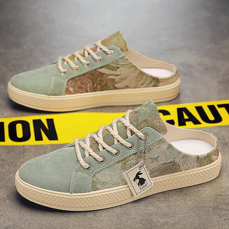 Men's Summer Canvas Shoes - Breathable Half-Slip On Casual Sneakers | Lightweight Lazy Loafers for Everyday Comfort3