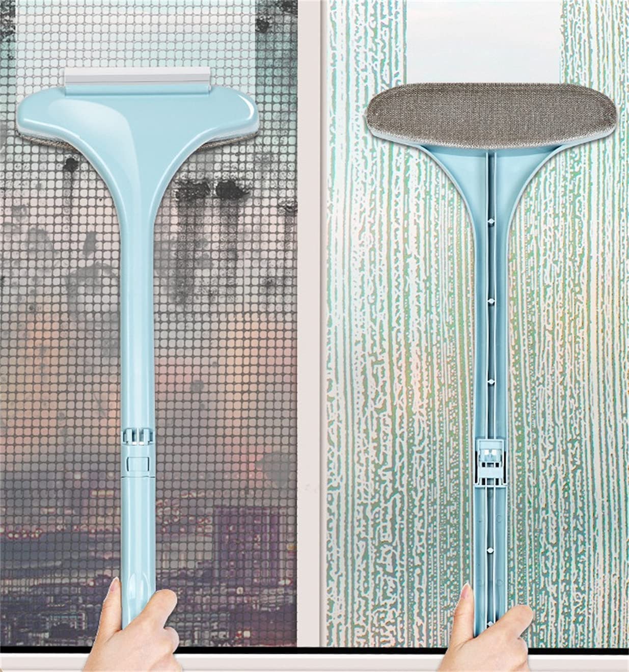 AIMERS 2 in 1 Window Cleaner Brush Glass Cleaning Scraper Wet and Dry Dual-Use, Car Wiper Wiping-Free Window Screen Dust Collector Disassembled and Assembled Duster Kit (Multicolor) (B09NYG13DK) Amazon Price History, Amazon Price Tracker