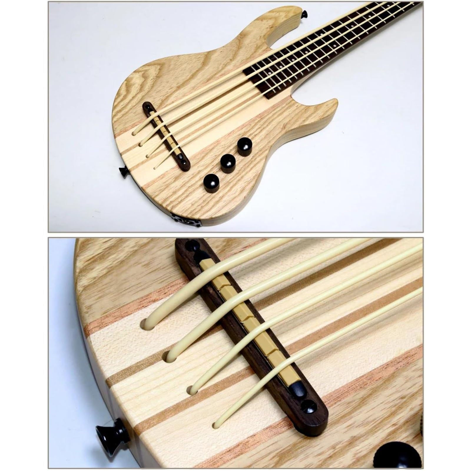ukulele Elektryczna Gitara Basowa Ukulele 30 Cali 4 Struny Mini Bass Przetworniki Do Gitary Elektrycznej Maple Ash