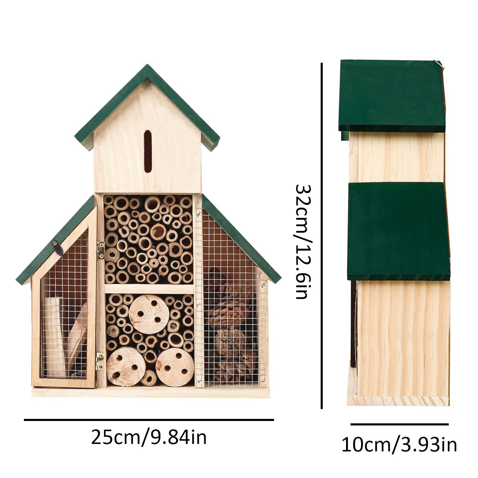 Casetta Per Coccinelle Dehner Natura - In Legno Di Betulla, 24cm, Turchese/Beige - Foto 12