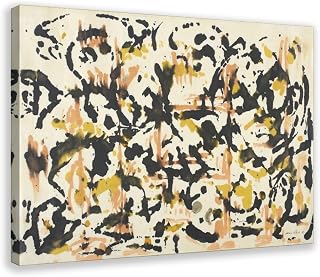 CFIOZYOS 37+ Jackson Pollock Famous Prints Posters Untitled, 1951 03 Abstract Expressionism Poster for Teen Boys Room Wall Art Canvas Painting Print Frame 12×18inch(30×45cm)