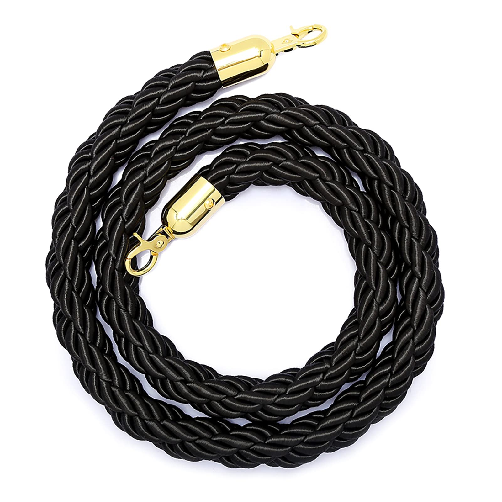 Guardrail rope， 2 Pack Braided/Twisted Rope Barrier Safety Fence, Crowd Control Queue Line Railing Suspension, Warning for Restaurants Airport