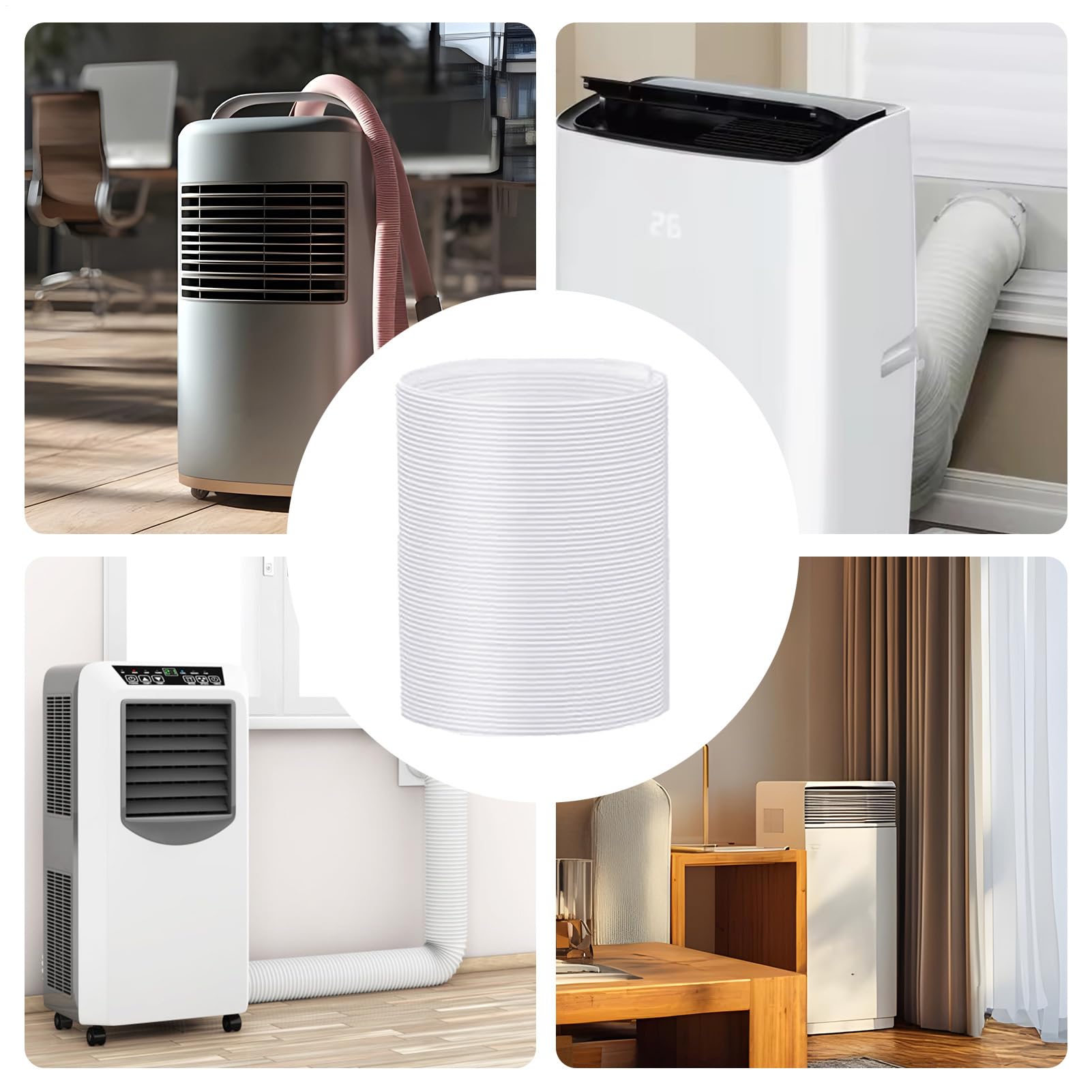 Tubo Per Climatizzatore Portatile Tubo flessibile ricambio condizionatore | Tubo Di Scarico Flessibile Ricambio Per Condizionatore Ricambio Per Camera Da , Soggiorno, Studio, Veic