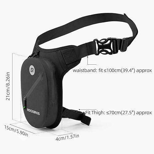Miniatura 5 de ROCKBROS Bolsa de pierna caída para motocicleta, pequeña, impermeable, para hombres y mujeres, ciclismo, senderismo, riñonera, muslo, cangurera,