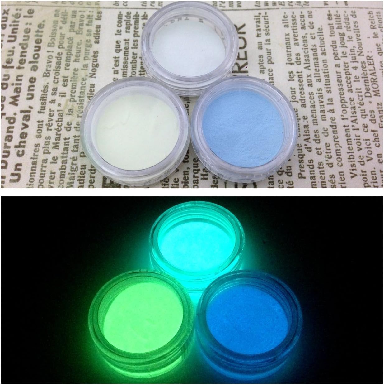 Amazon 夜光粉末 夜光パウダー 3色 青系 アソート 青 水色 緑 2g 2 05g 2 1g 3 蓄光 顔料 レジン 封入 グローネイル デコ素材 通販