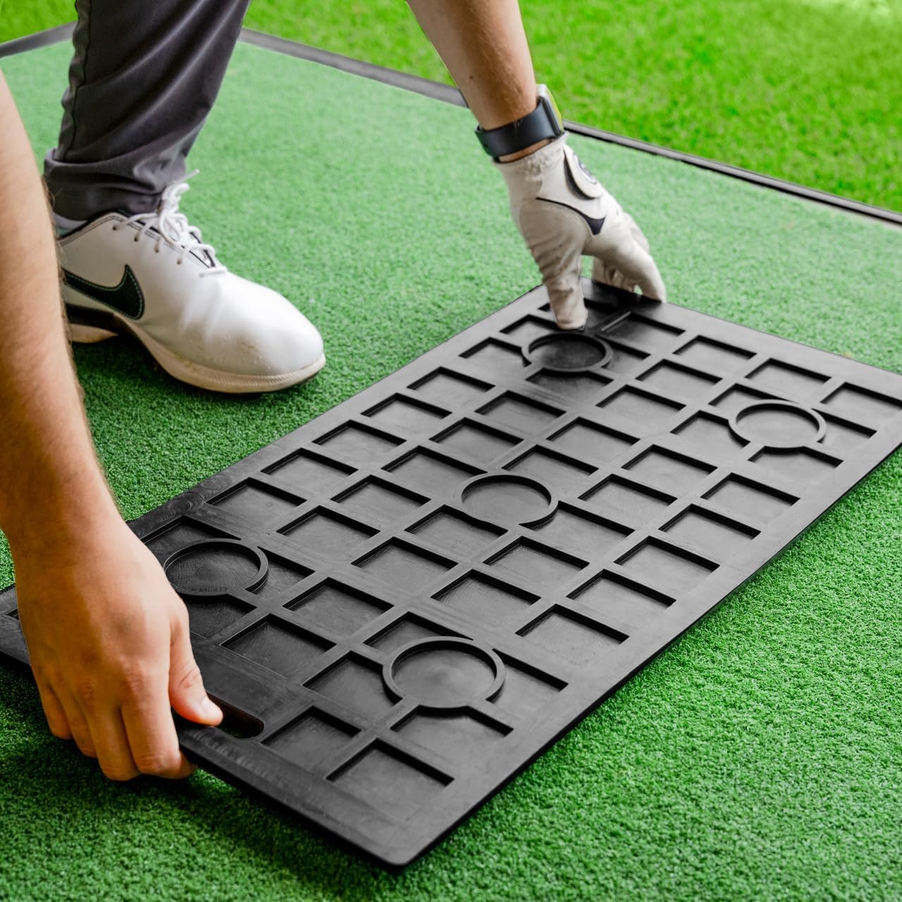 FORB Divot Board Golf Swing Mat – Real-Time Swing Path Trainer for Golfers | Portable Golf Training Aid for Home, Garden, or Range Practice | Durable, Non-Slip Base | Suitable for All Skill Levels