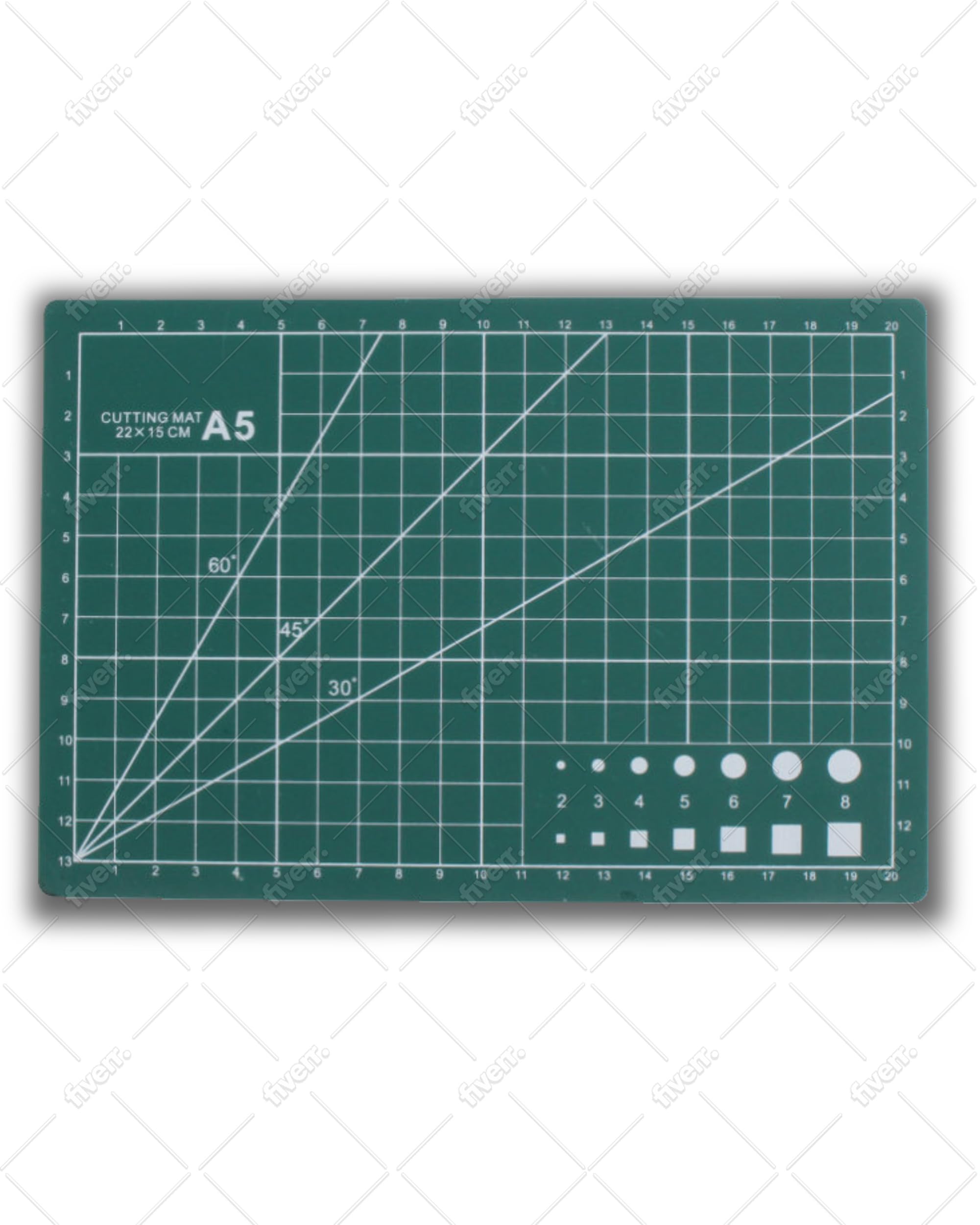 A1 A2A3 A4 A5 Cutting Mat Non-Slip Self Healing Sewing Quilting Cutting Board Double Sided Grid Crafts Modelling Paper-Craft Green (Green, A5)