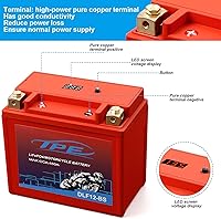 Vista 5 de Lithium Motorcycle Battery YTX14-BS 12V Lithium Powersport Battery with Smart Battery Management System, LiFePO4 Engine Start Battery 9H 600CCA