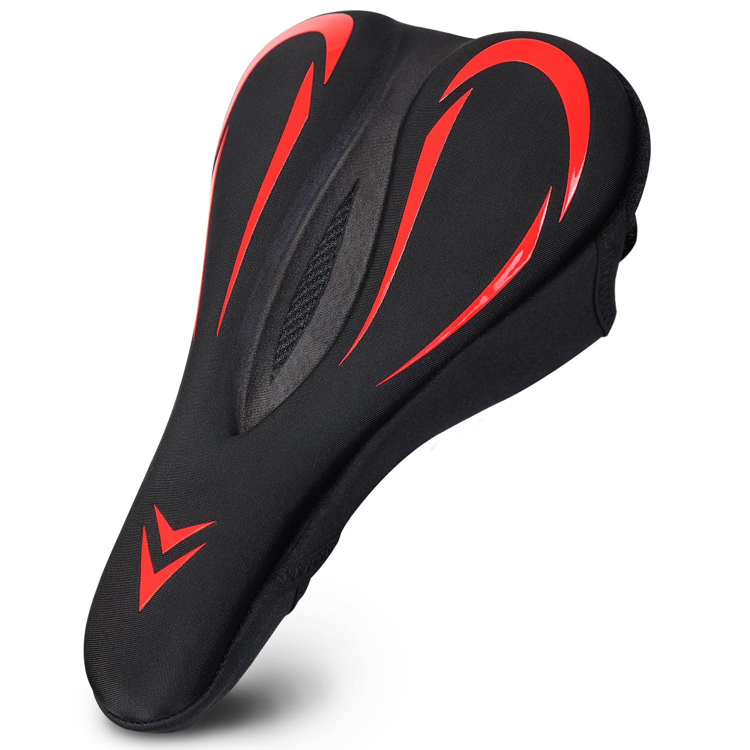 Souke Sports Bike Seat Cushion Cover,Foam& Gel Padded Bike Seat Covers,Anti-Slip Bicycle Saddle Pad for Women Men, Hook-and-Loop Closure, Hollow Breathable Design,Water & Dust Cover,for Exercise