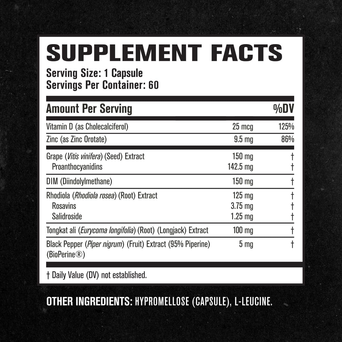 Jacked Factory Androsurge Estrogen Blocker for Men - Natural Testosterone Booster for Men & Estrogen Metabolizer with Tongkat Ali, DIM, Long Jack & More - Test Booster & Muscle Builder - 60 Count — Amazon image 5
