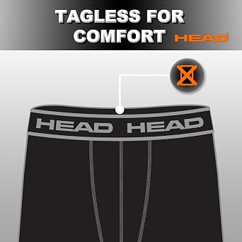 HEAD Mens Underwear -Boxer Briefs, Briefs or String Bikinis Performance or Cotton Stretch 12-Pack Tagless S-5XL