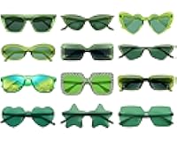 12 Mixed Pink Style Sunglasses Retro Party Favors Bulk Classic Eyewear Costume Glasses for Women