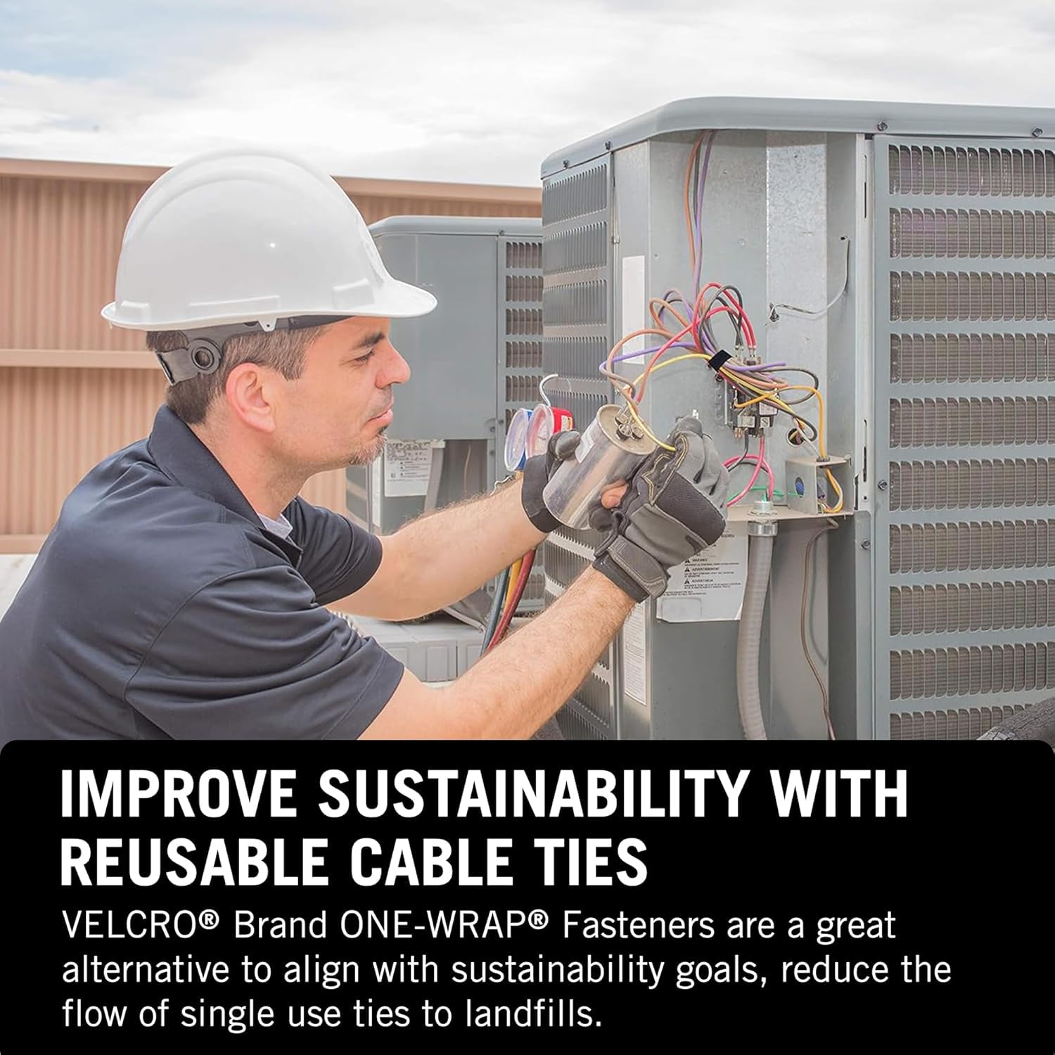 VELCRO Brand Cut to Length Straps 25 Yards x 3/4" Wide Width for Strength and Durability Double Sided Self Gripping Roll, Black, 189645