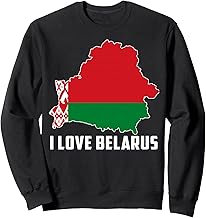 Hello Minsk I Love Belarus Map Flag Proud Belarusian Mom Dad Sweatshirt