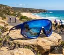 Sports Sunglasses with UV Protection, Mirrored Blue Lens, for Cycling, Running and Outdoor Activities gallery image