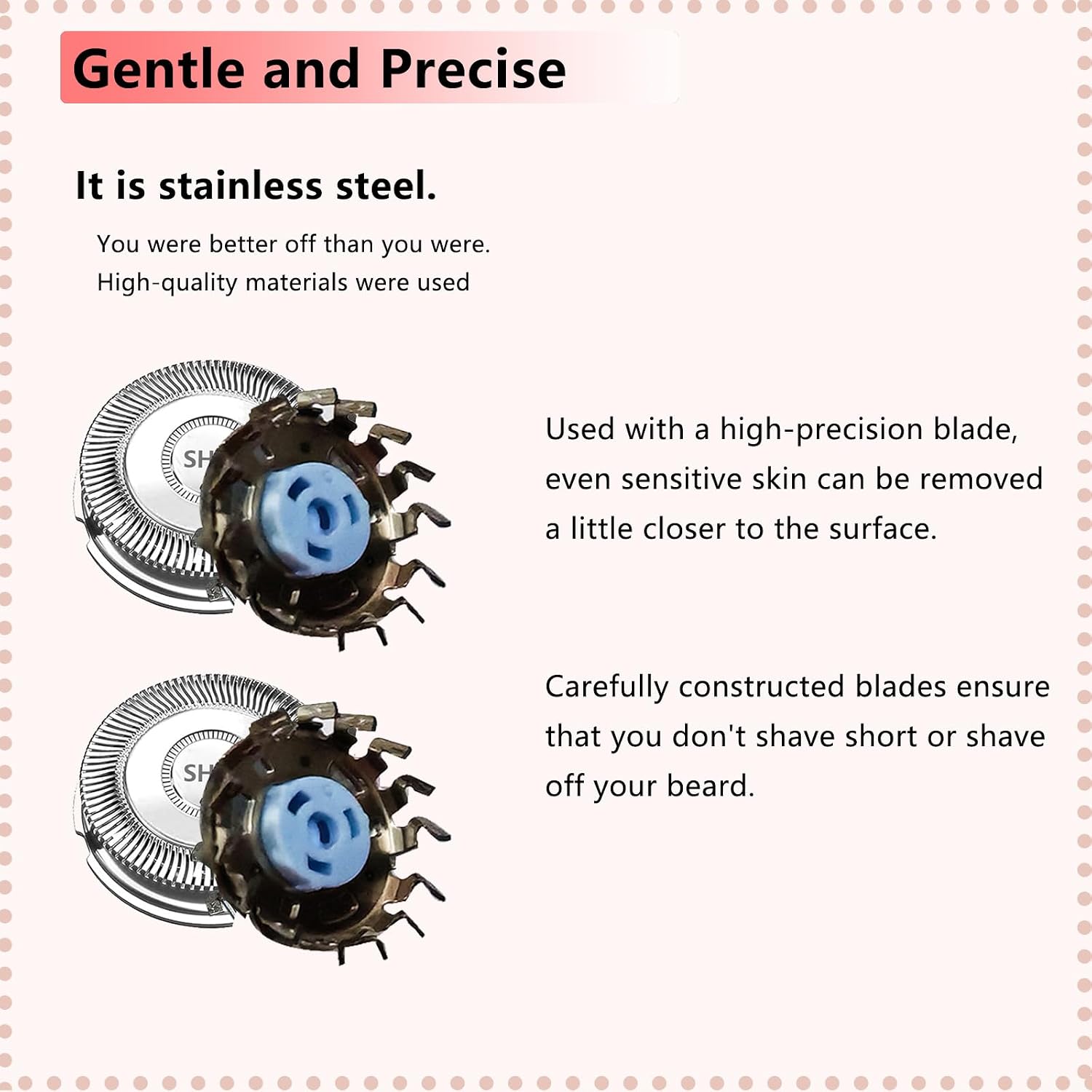 New Upgraded SH70 Replacement Blades Compatible with Philips Norelco 7000 Replacement Heads,SH70 Double Blades for Norelco Electric Shaving Series 7000 Replacement Heads