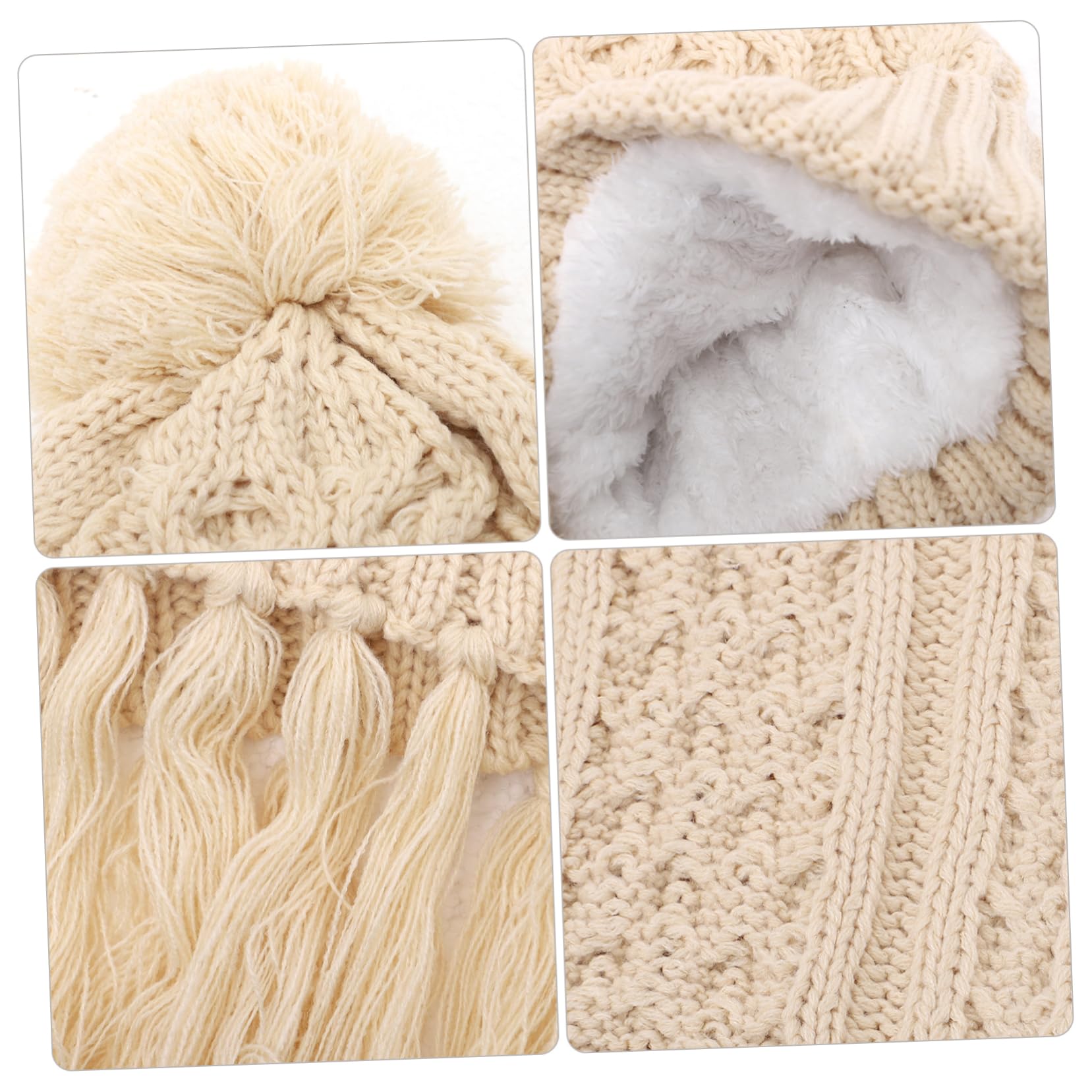FOMIYES Gorro De Lana Bufanda Guantes Tres Guantes Sombreros De Invierno Gorro De Invierno Bufanda De Mujer Trajes De Invierno Para Mujer Mitones Bufanda De Punto Guantes
