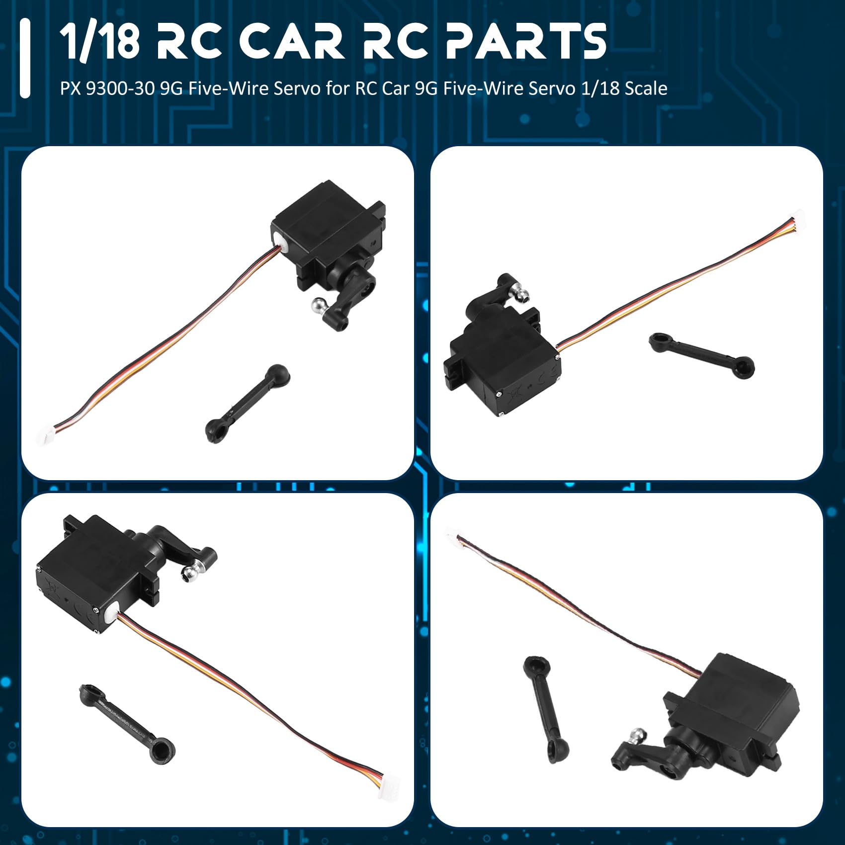 9300-30 9G Cinque Filo Servo per Rc Auto 9G Cinque Filo Servo Scala 1/18 per Rc Auto Rc Parti