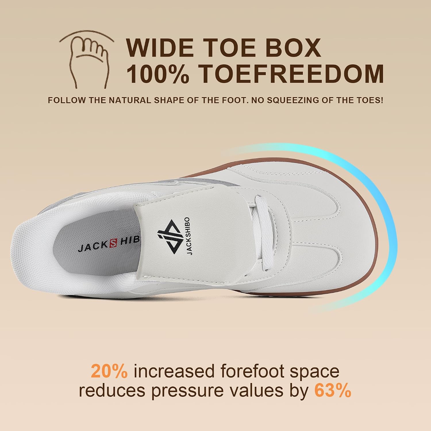 JACKSHIBO Barefoot Shoes Slip in Women Hands Free Wide Toe Box Arch Support Zero Drop Sneakers Slip on Minimalist Shoe Orthopedic Plantar Fasciitis with Metatarsal Pads and Detachable Flip Tongue